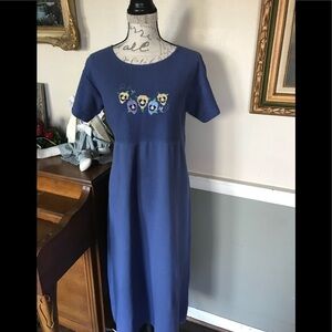 Rare Vintage 1980’s Long Cotton Maxi Dress M